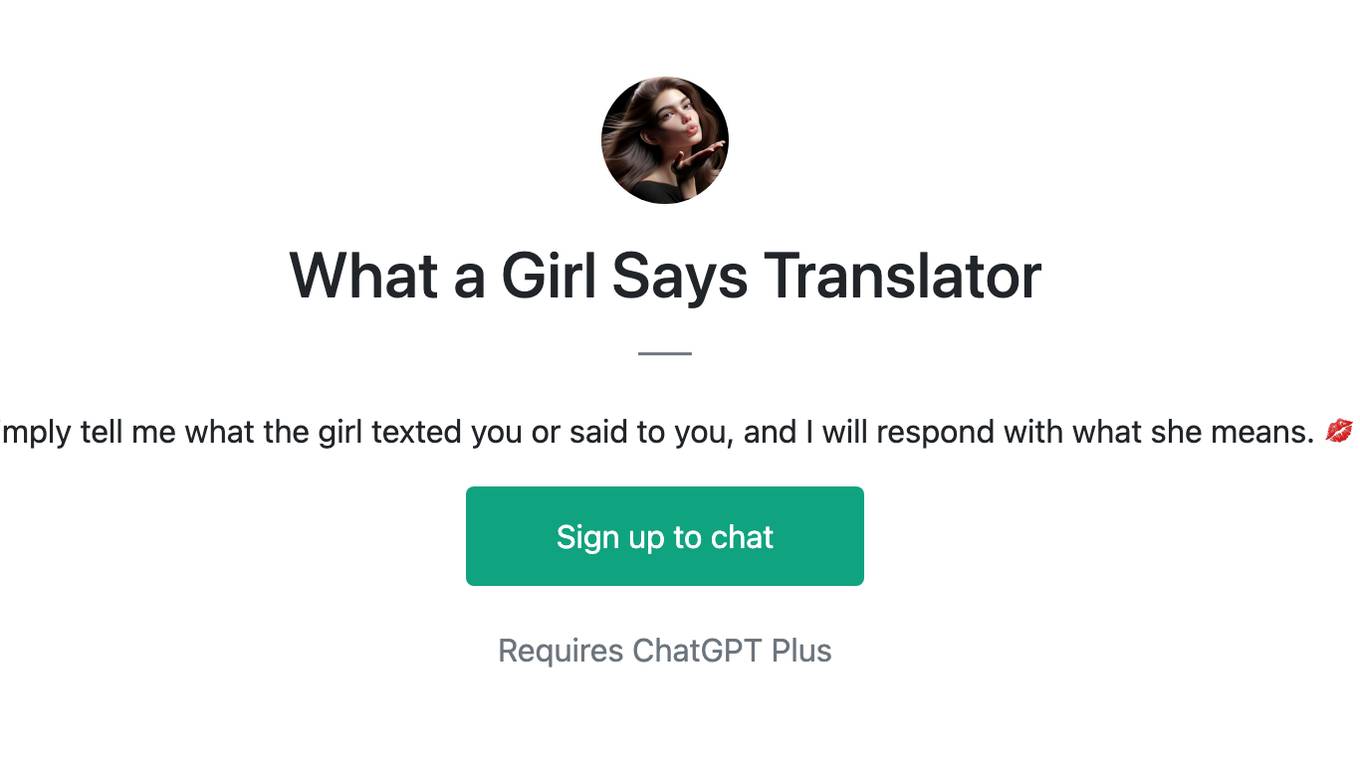 What a Girl Says Translator Screenshot