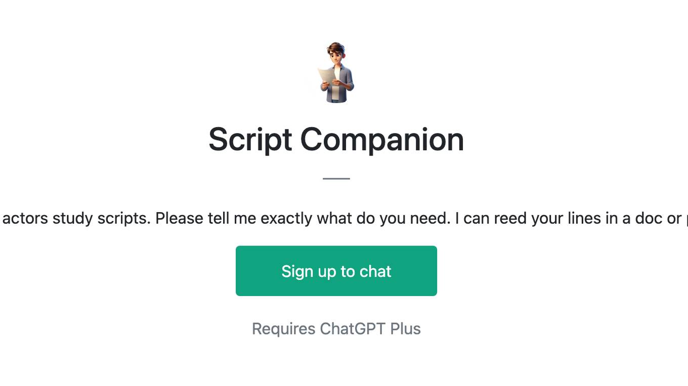 Script Companion Screenshot