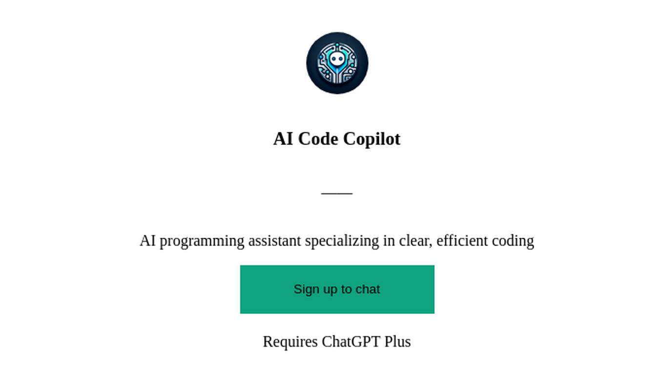 AI Code Copilot Screenshot