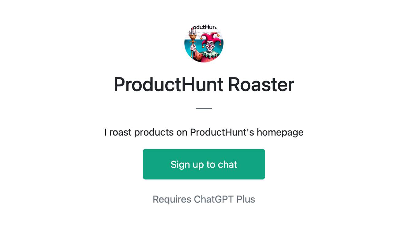 ProductHunt Roaster Screenshot