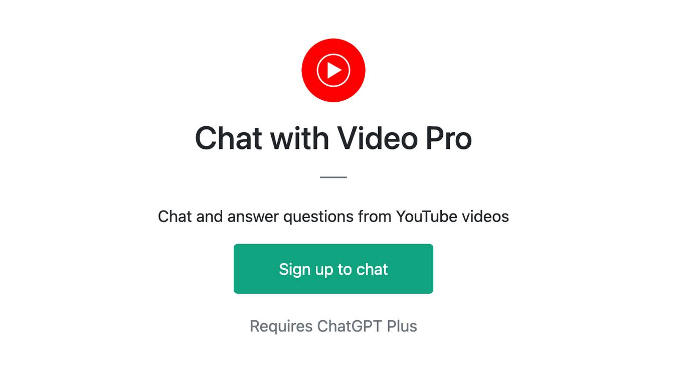 Chat with Video Pro Screenshot