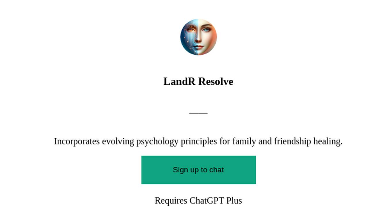 LandR Resolve Screenshot