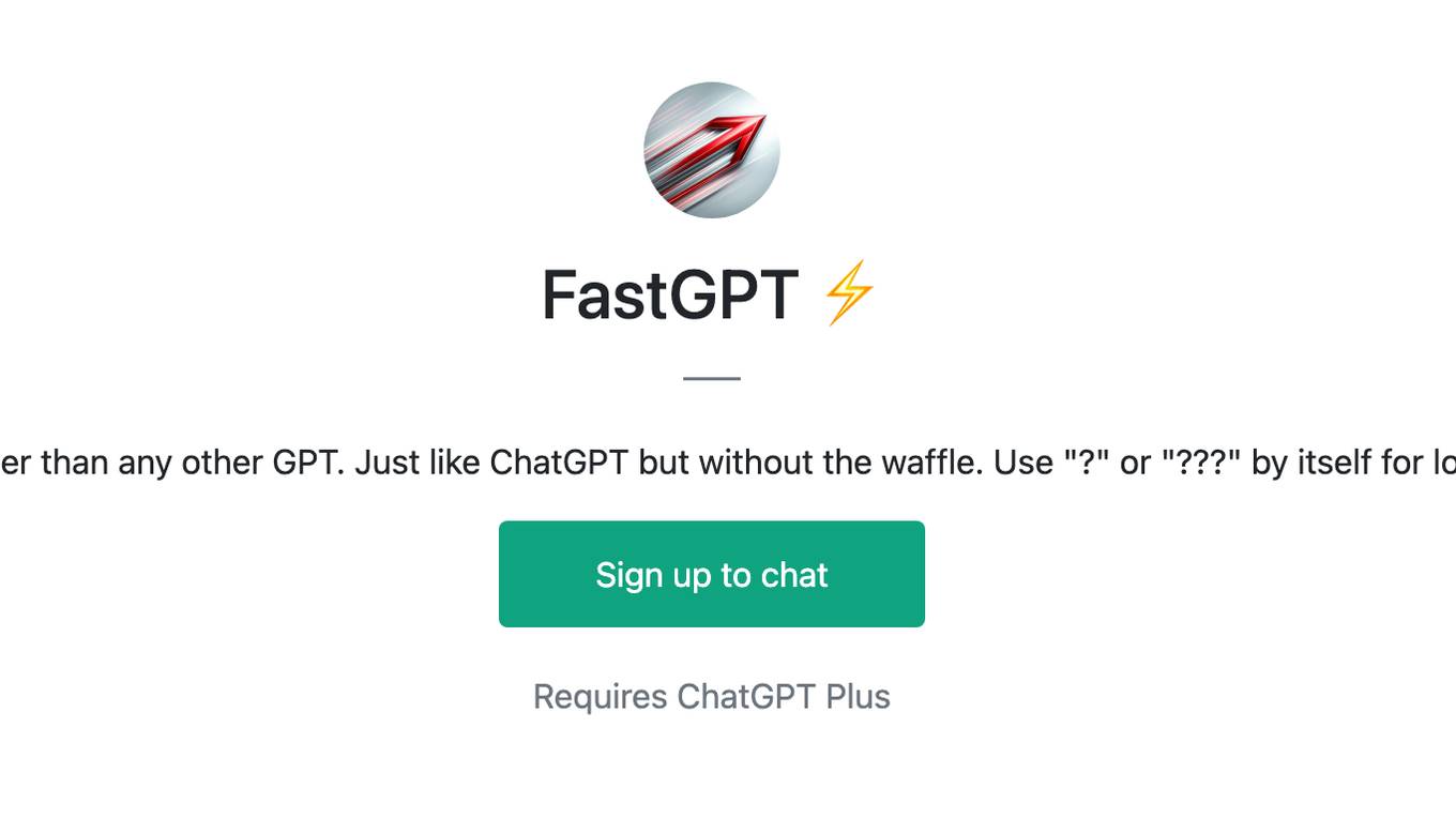 FastGPT ⚡ Screenshot