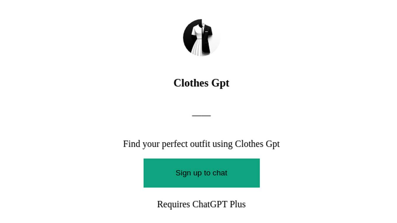 Clothes Gpt Screenshot