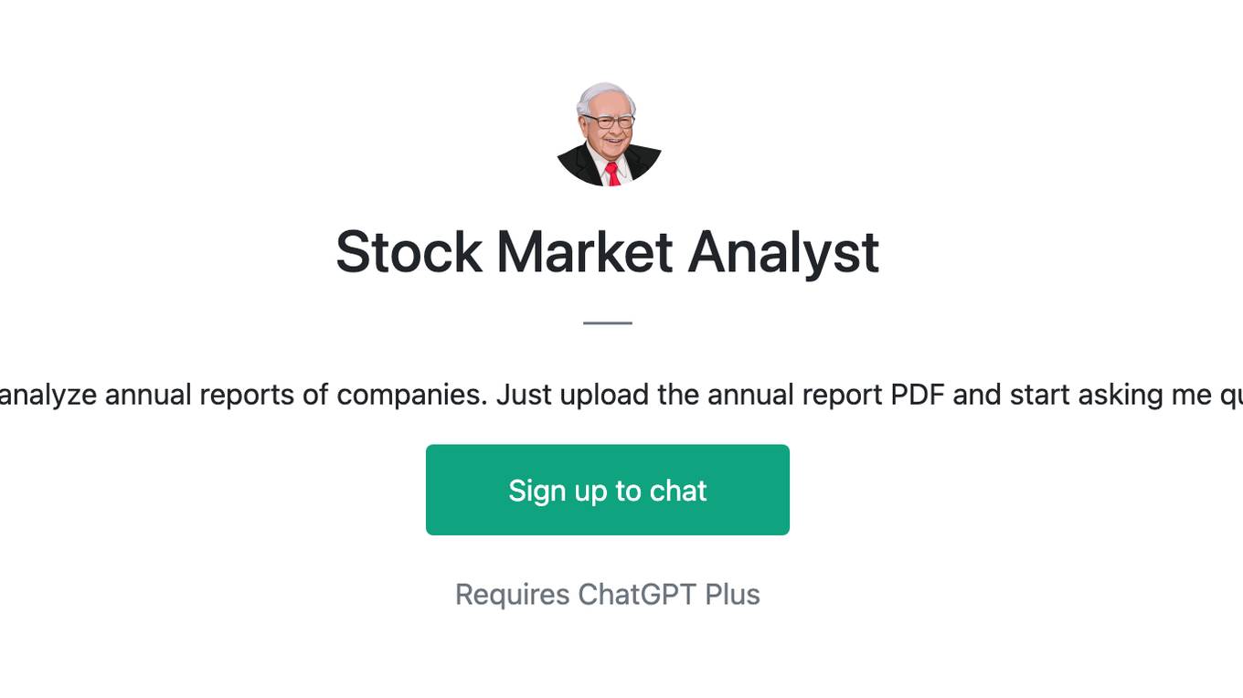 Stock Market Analyst Screenshot