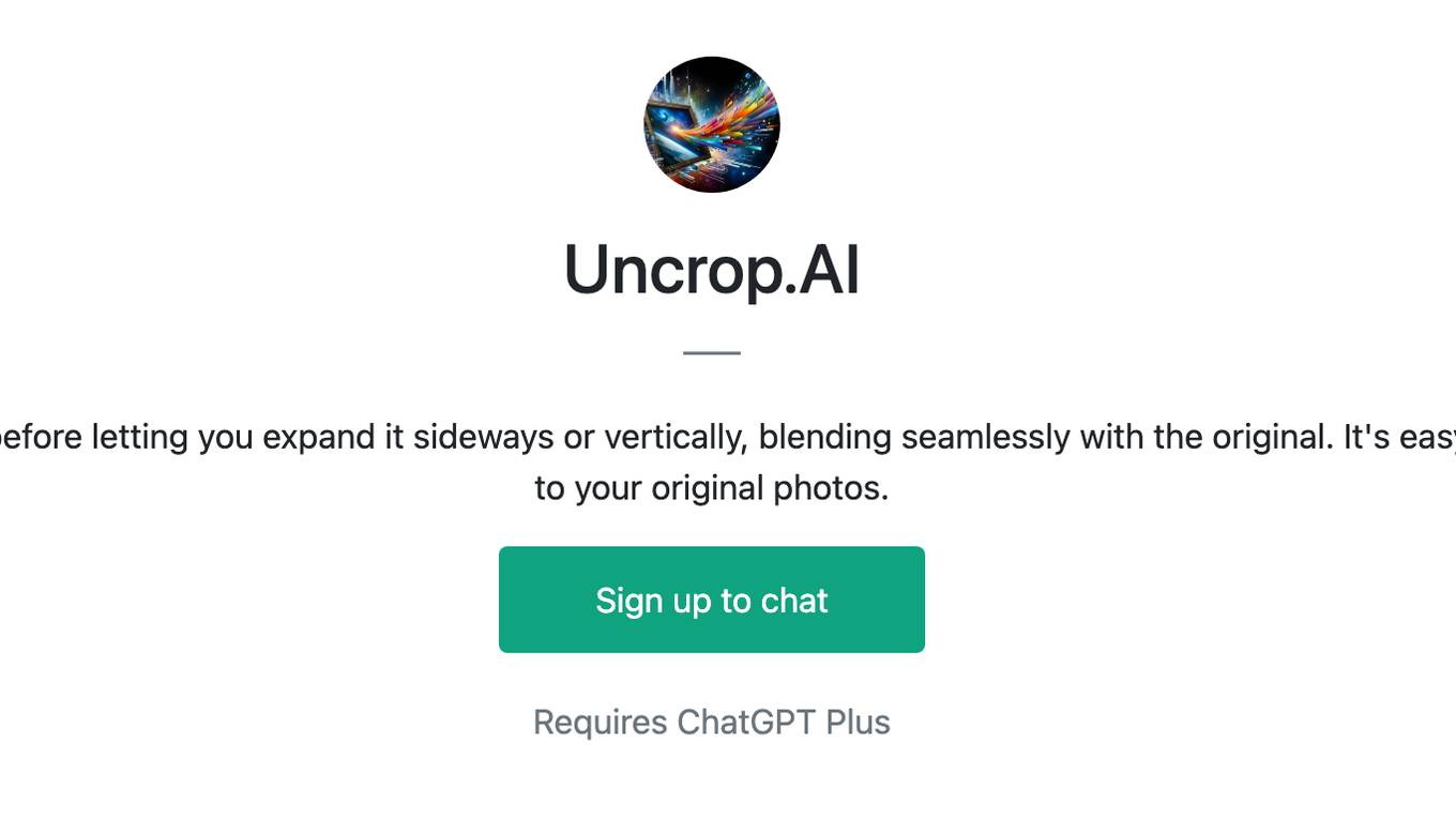 Uncrop.AI Screenshot