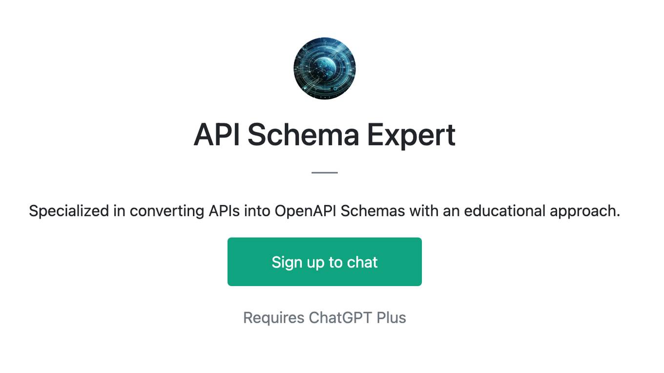 API Schema Expert Screenshot