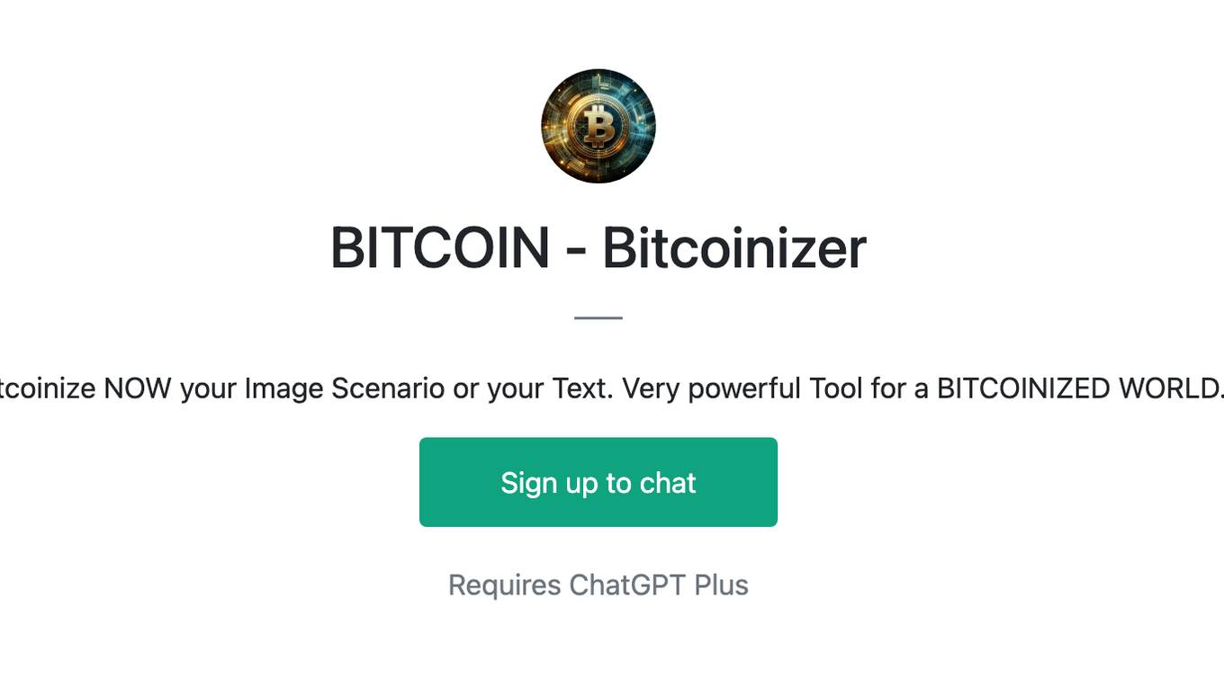 BITCOIN - Bitcoinizer Screenshot