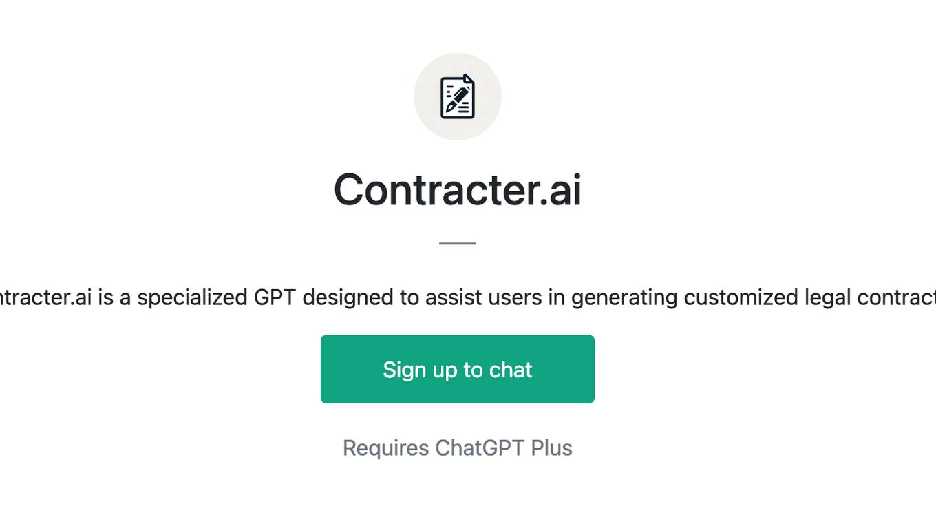 Contracter.ai Screenshot