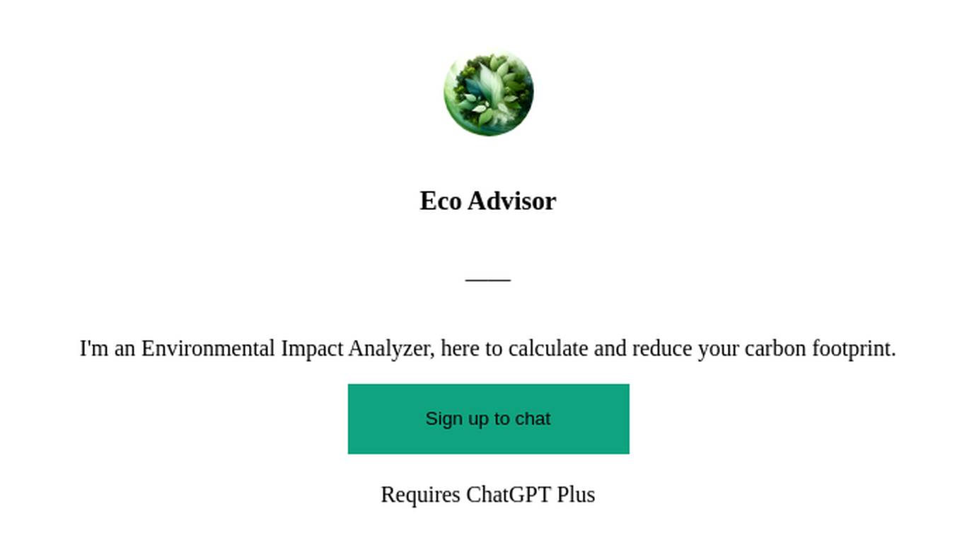 Eco Advisor Screenshot