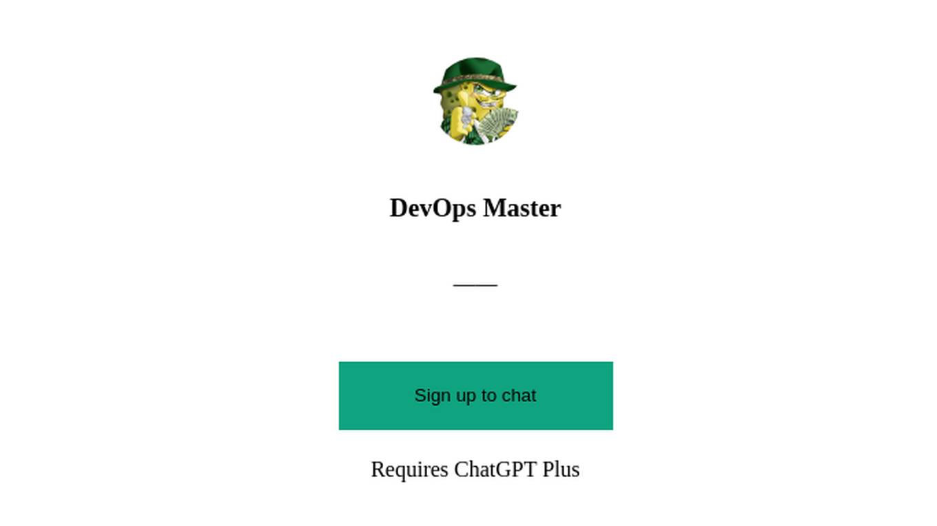 DevOps Master Screenshot