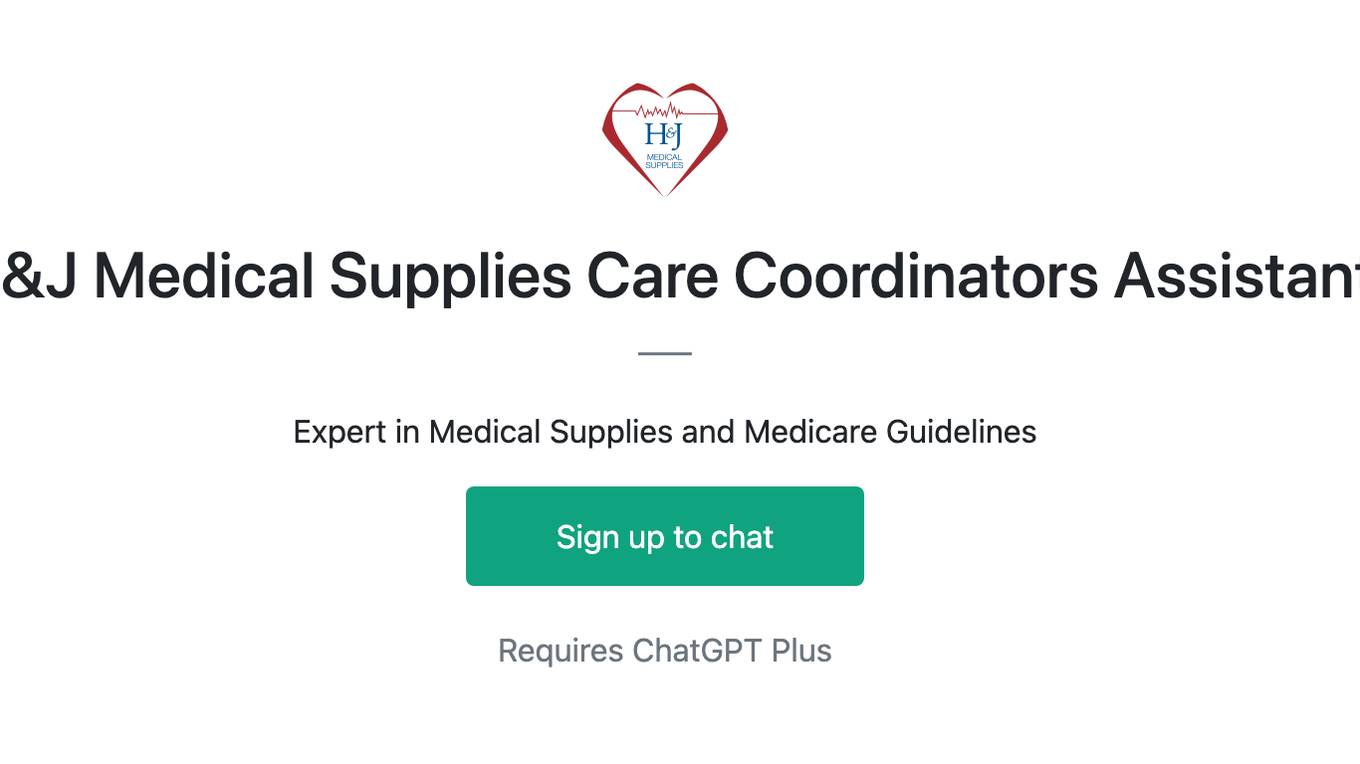 H&J Medical Supplies Care Coordinators Assistant Screenshot