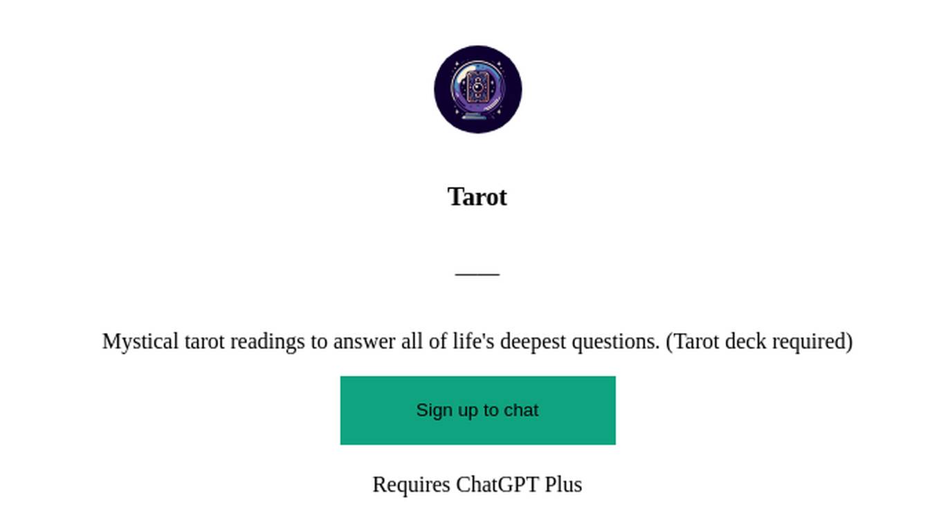 Tarot Screenshot