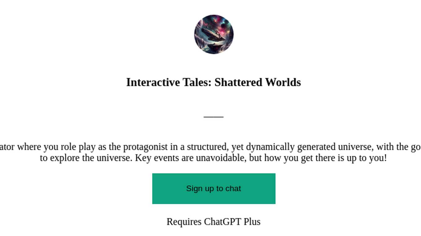 Interactive Tales: Shattered Worlds Screenshot