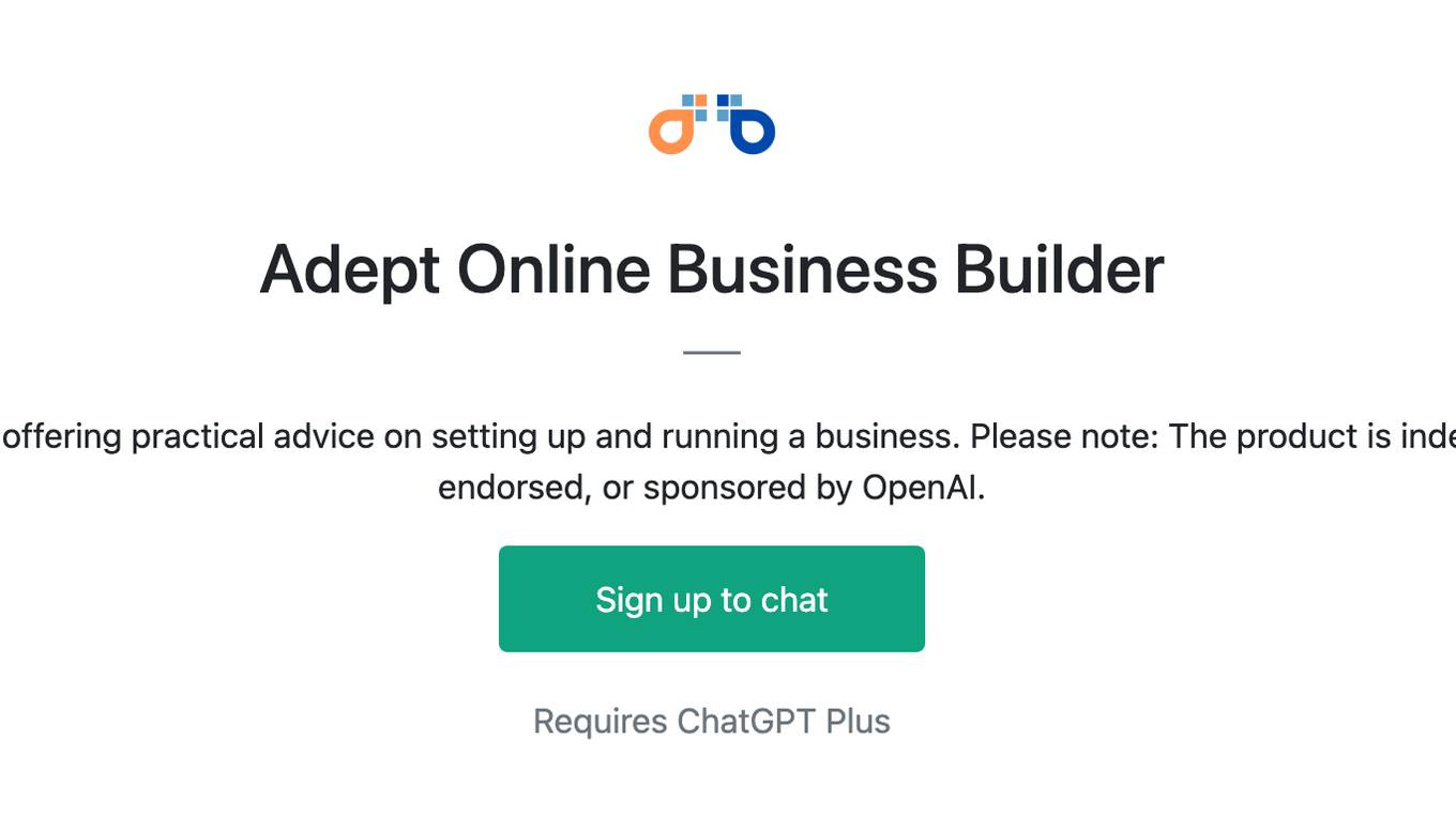 Adept Online Business Builder Screenshot