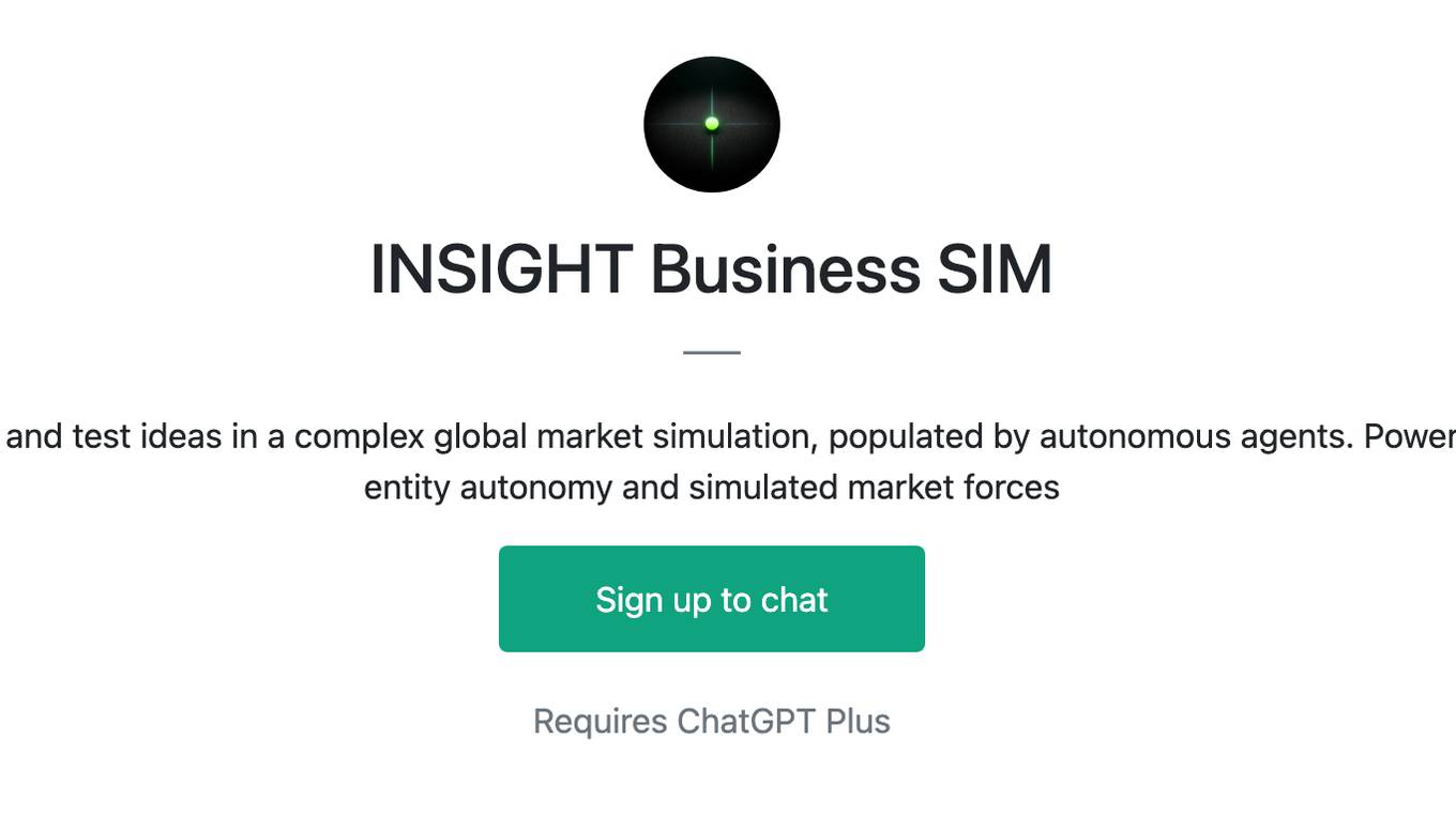 INSIGHT Business SIM Screenshot