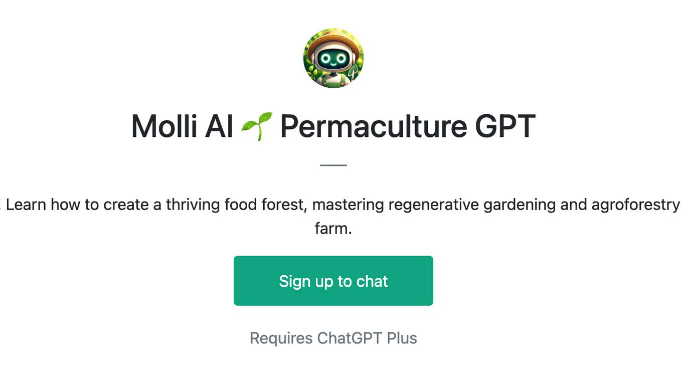 Molli AI 🌱 Permaculture GPT Screenshot