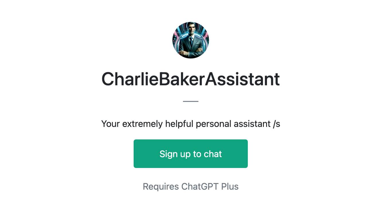 CharlieBakerAssistant Screenshot