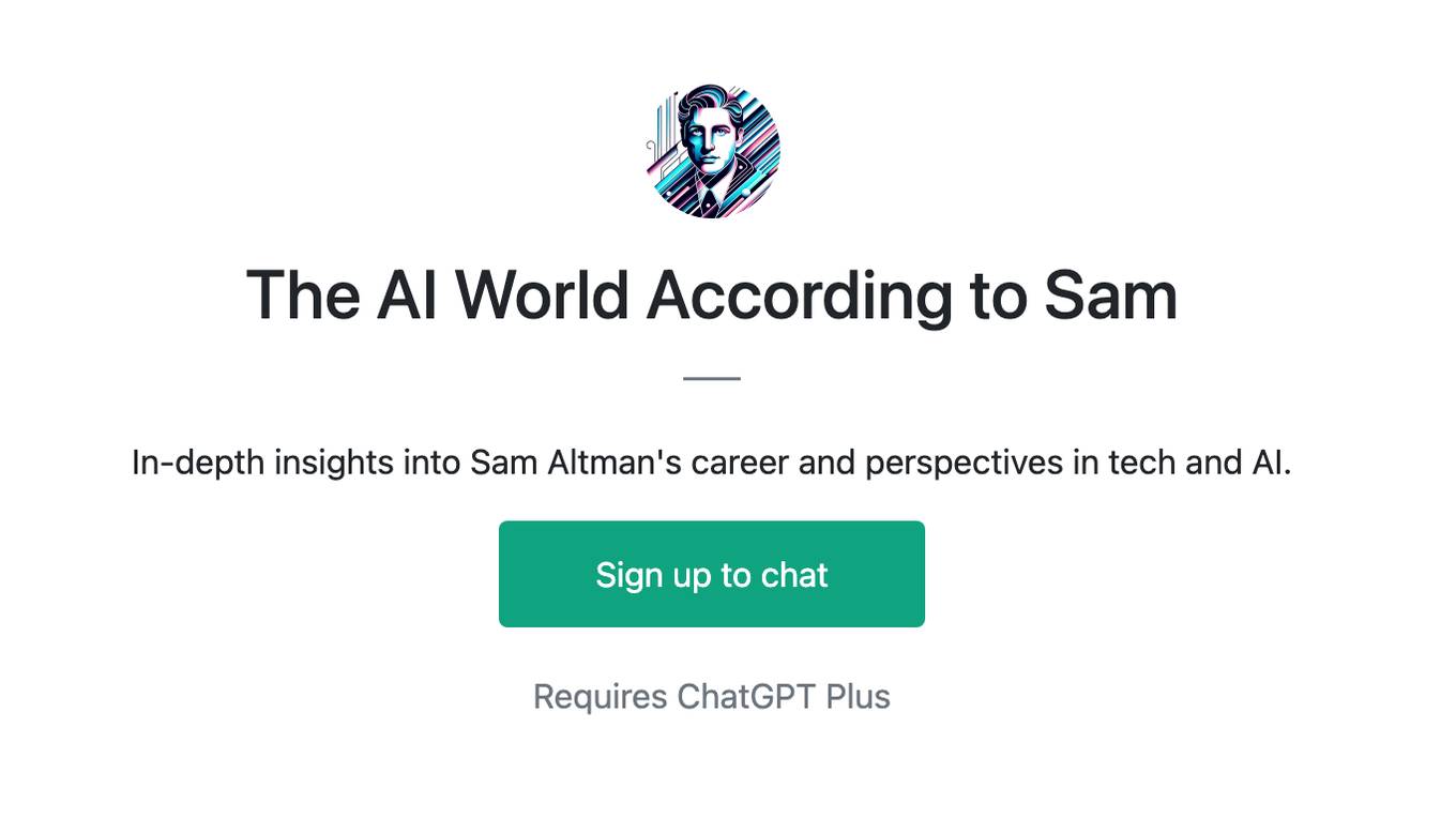 The AI World According to Sam Screenshot