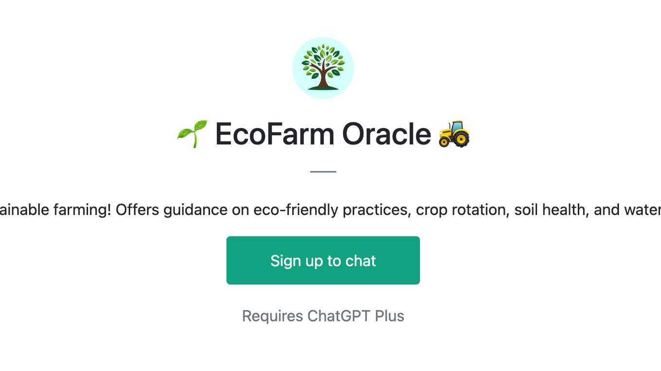 🌱 EcoFarm Oracle 🚜 Screenshot