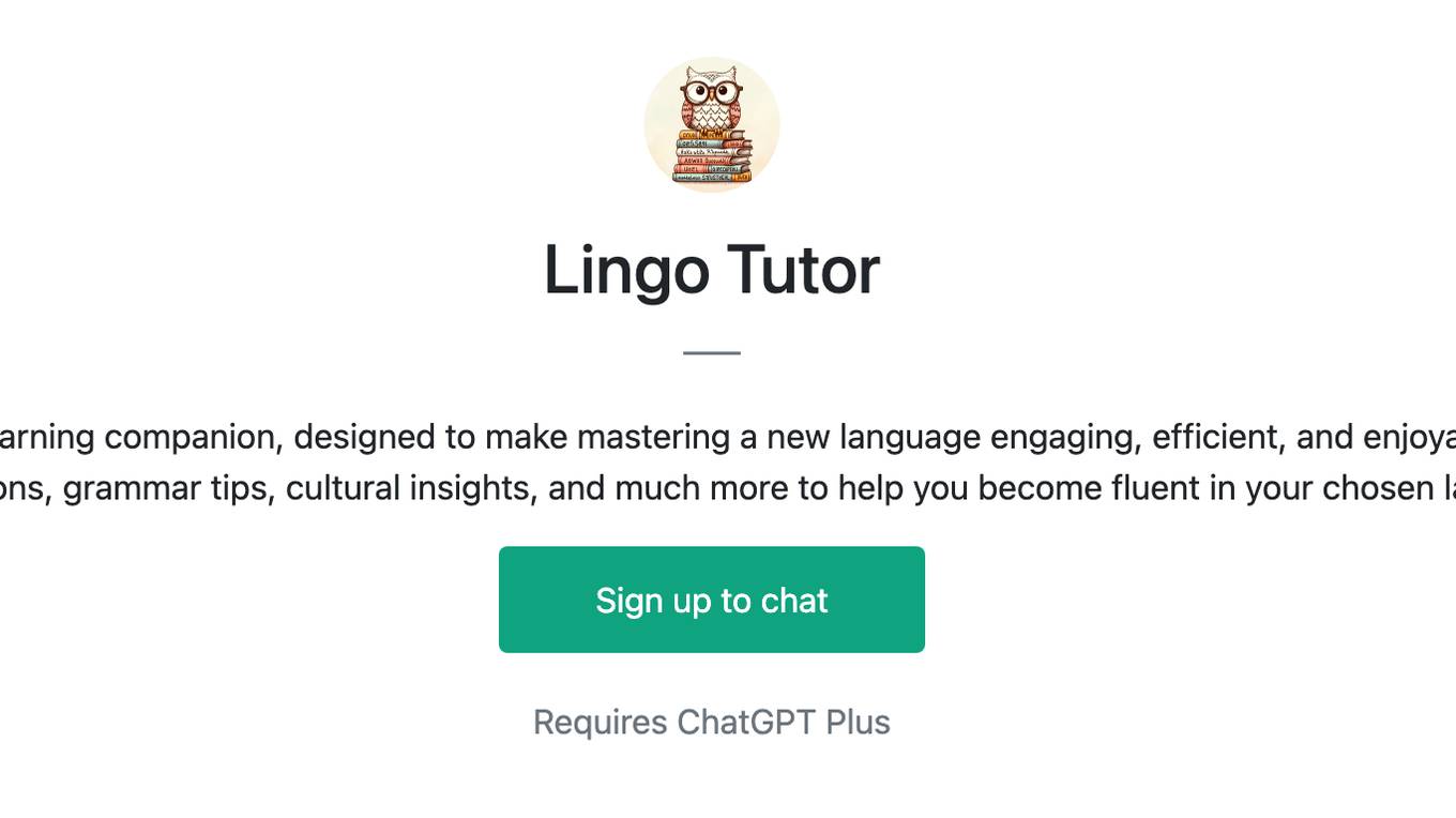 Lingo Tutor Screenshot