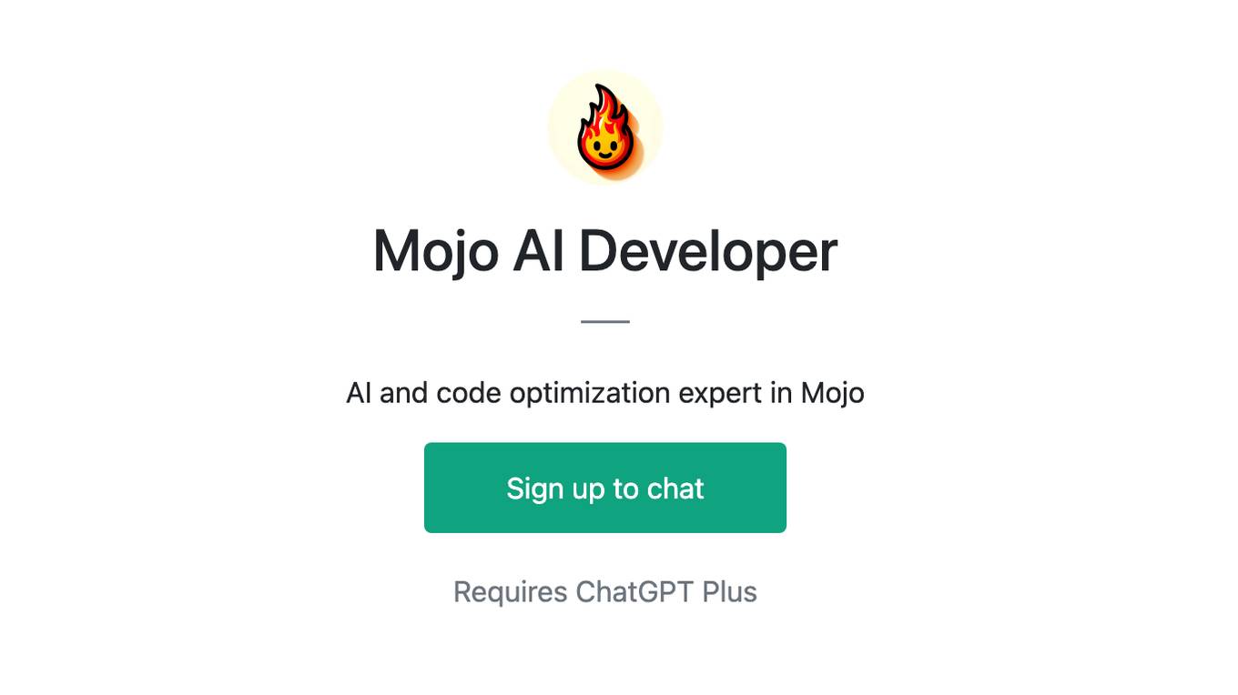 Mojo AI Developer Screenshot