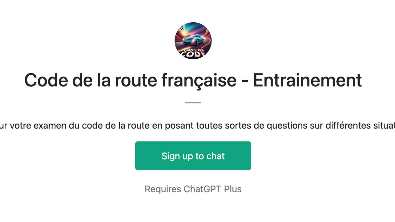 Code de la route française - Entrainement Screenshot