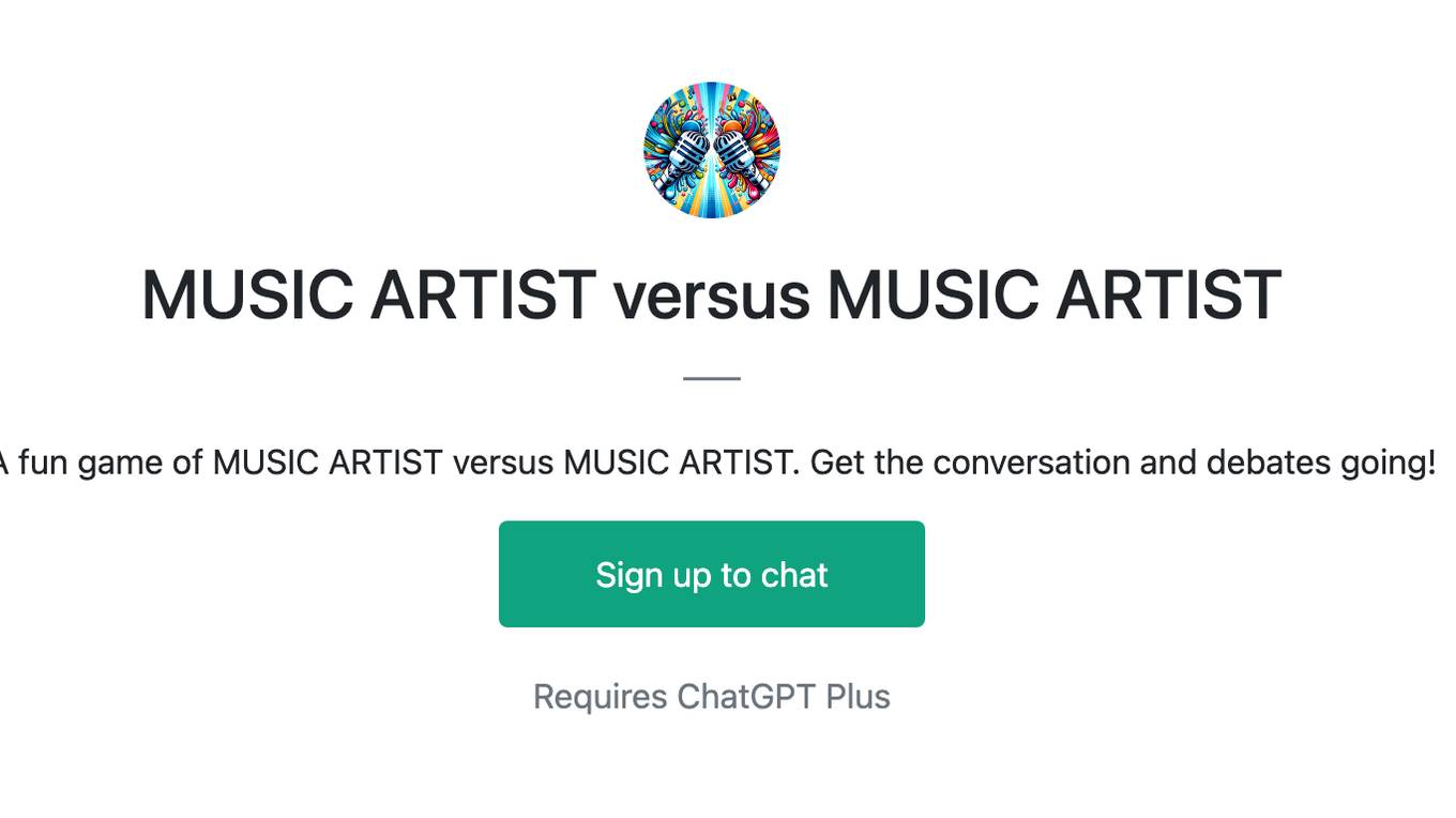 MUSIC ARTIST versus MUSIC ARTIST Screenshot