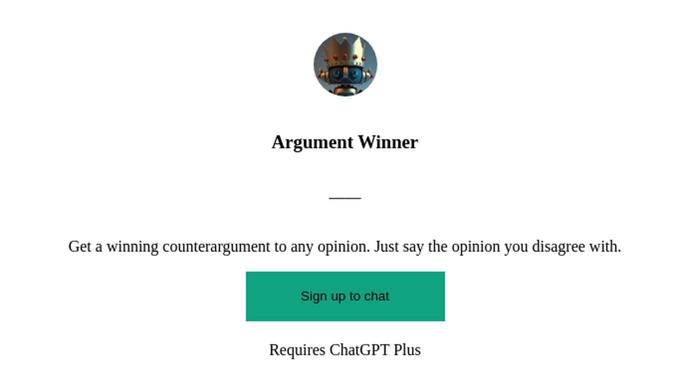 Argument Winner Screenshot