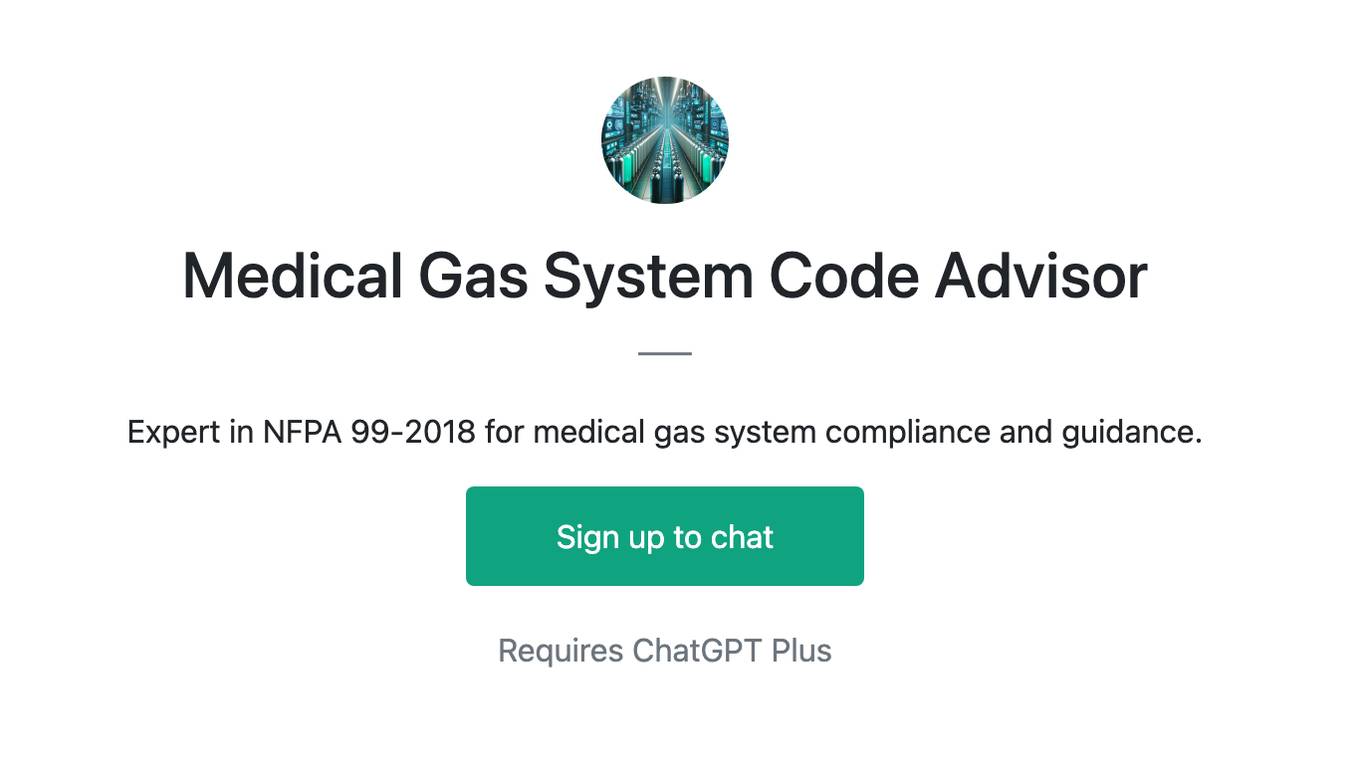 Medical Gas System Code Advisor Screenshot