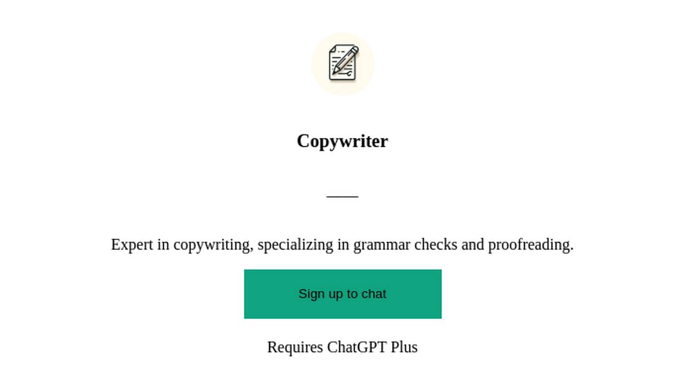 Copywriter Screenshot