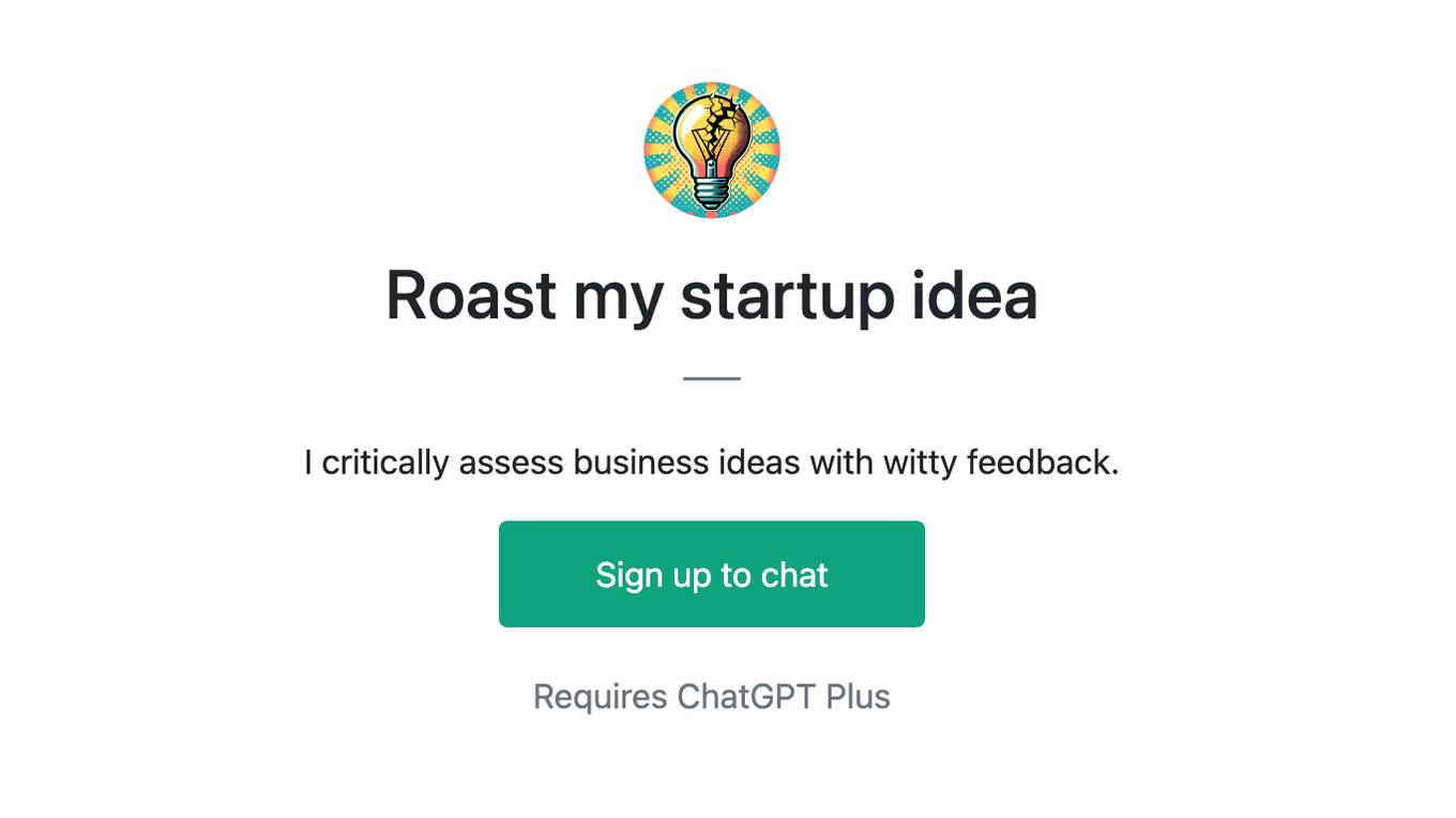 Roast my startup idea Screenshot