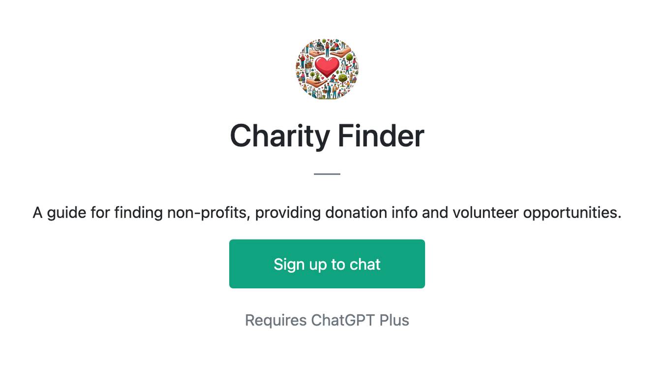 Charity Finder Screenshot