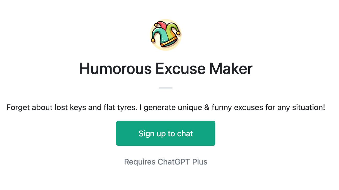 Humorous Excuse Maker Screenshot