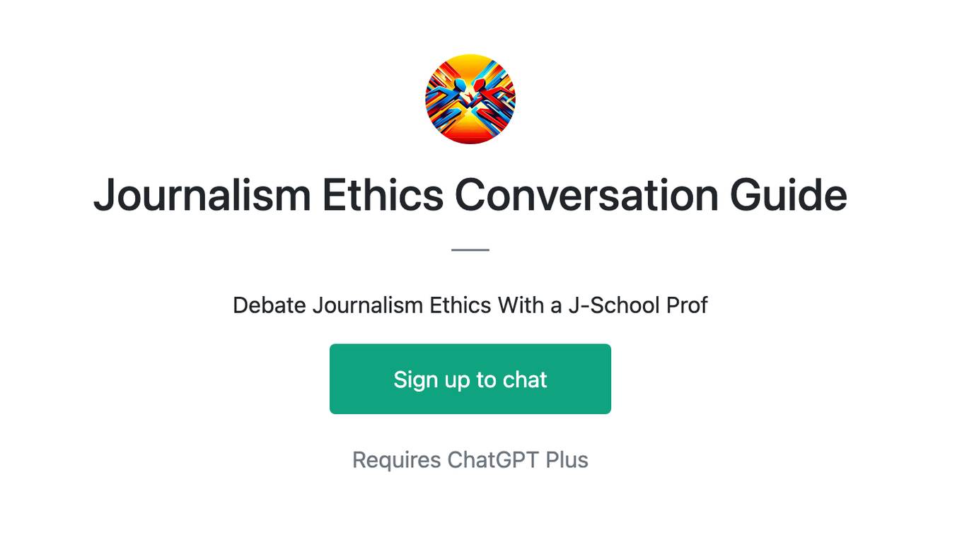 Journalism Ethics Conversation Guide Screenshot