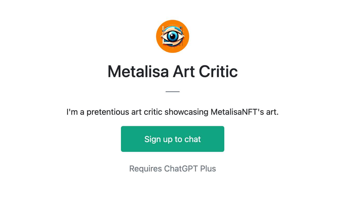 Metalisa Art Critic Screenshot