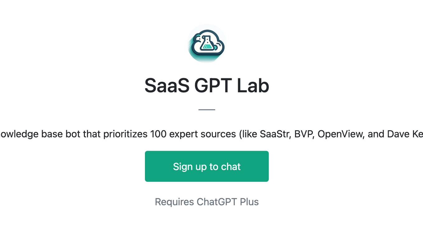 SaaS GPT Lab Screenshot