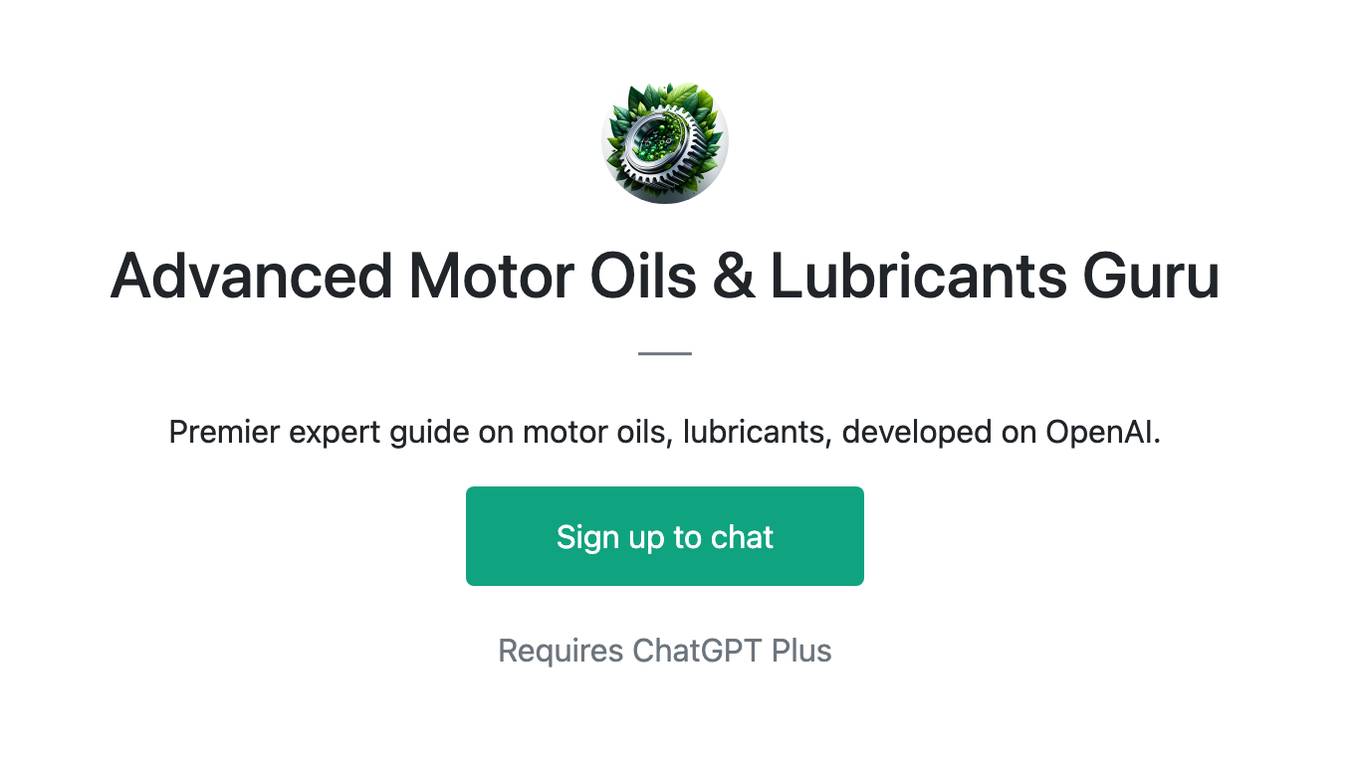 Advanced Motor Oils & Lubricants Guru Screenshot