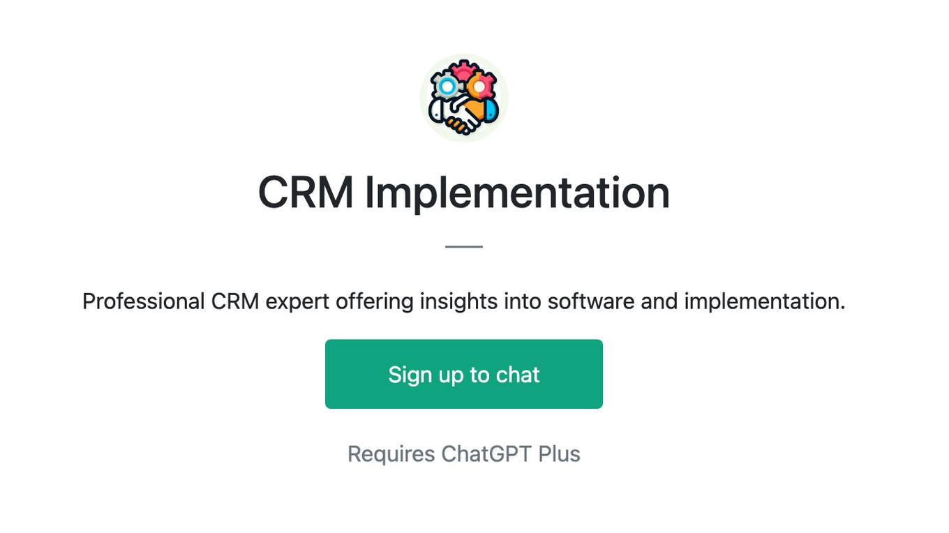 CRM Implementation Screenshot