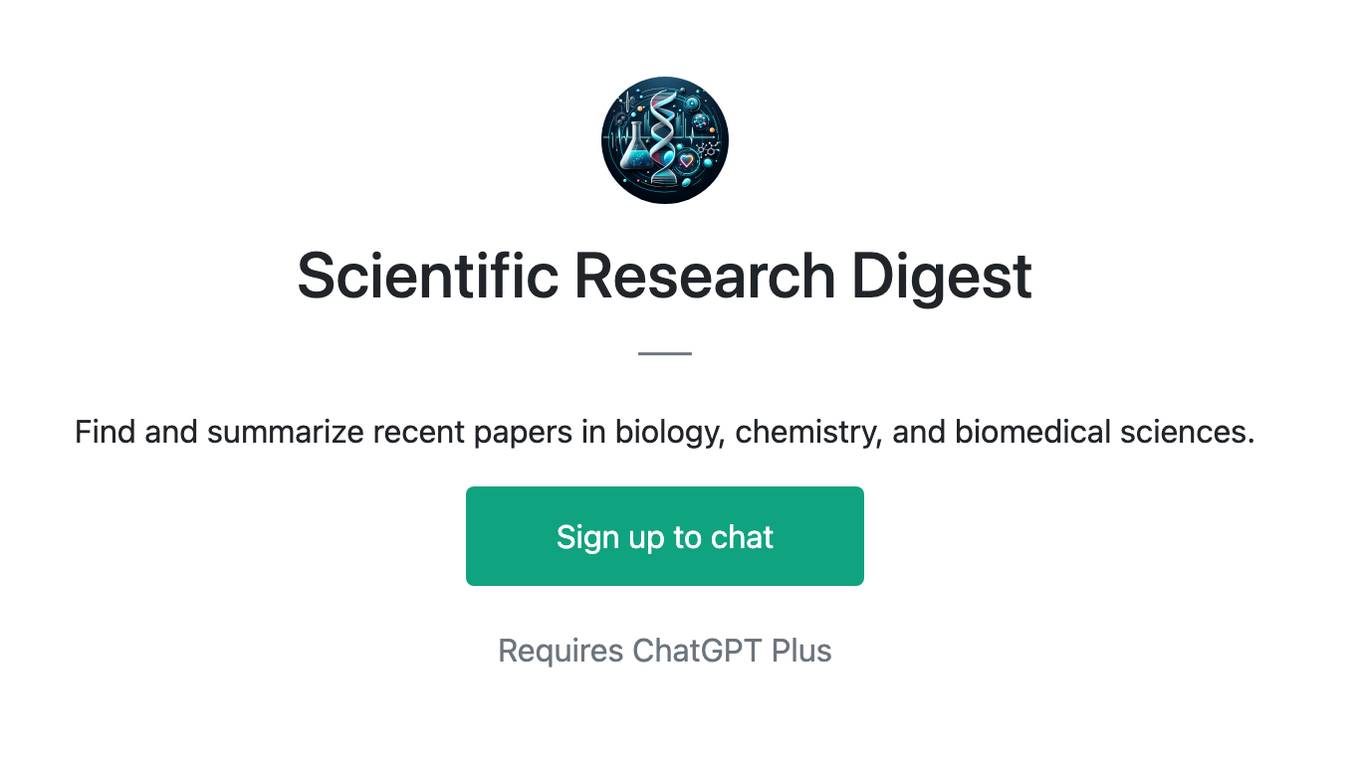 Scientific Research Digest Screenshot