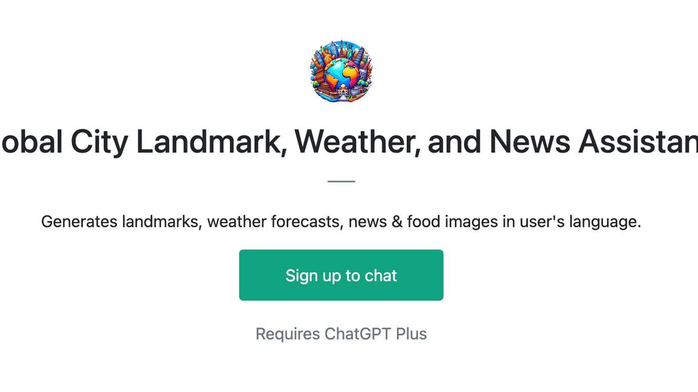 Global City Landmark, Weather, and News Assistant Screenshot