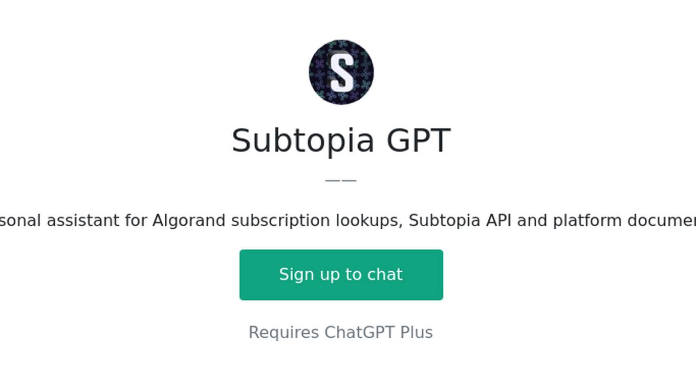 Subtopia GPT Screenshot