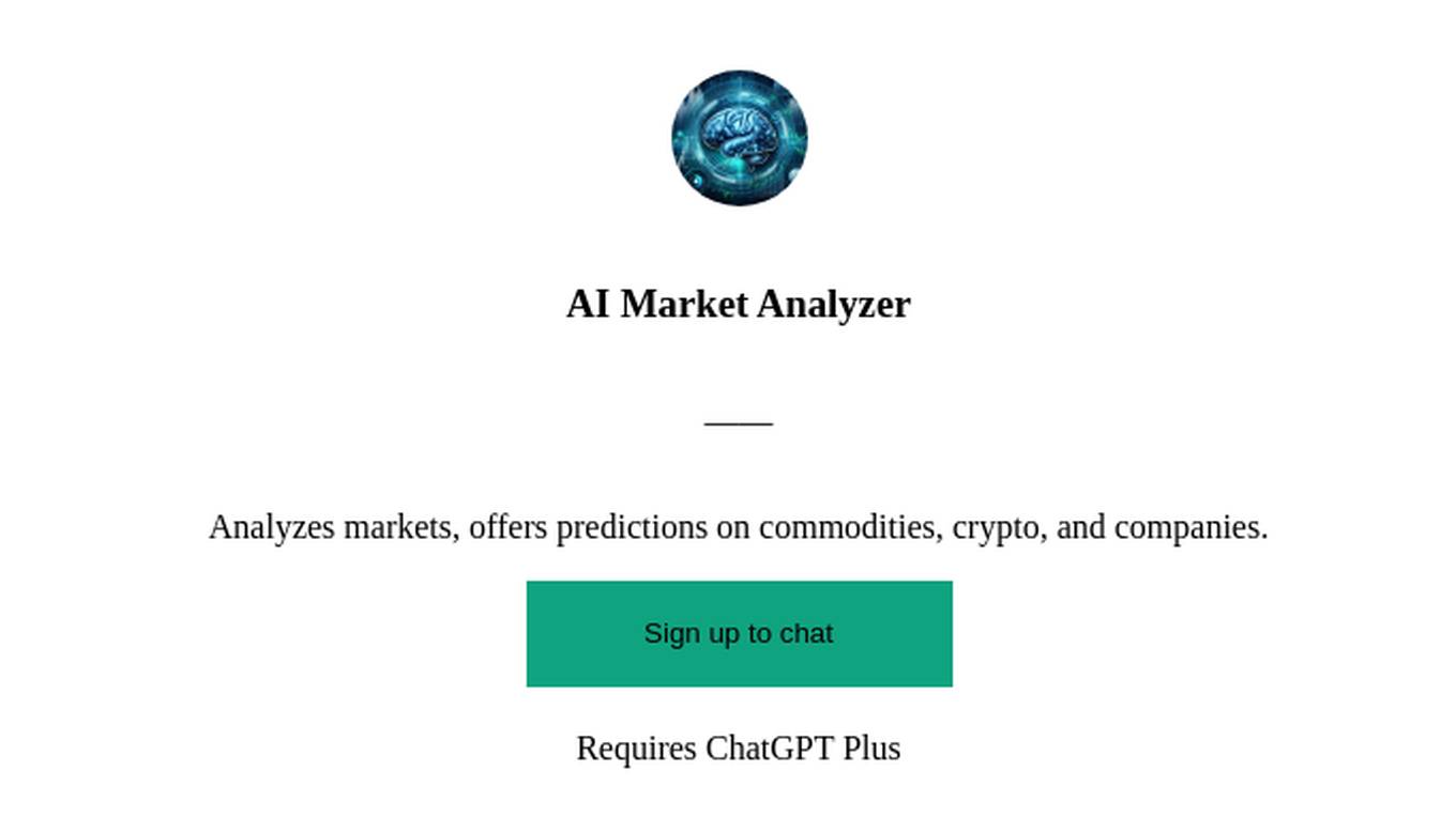 AI Market Analyzer Screenshot