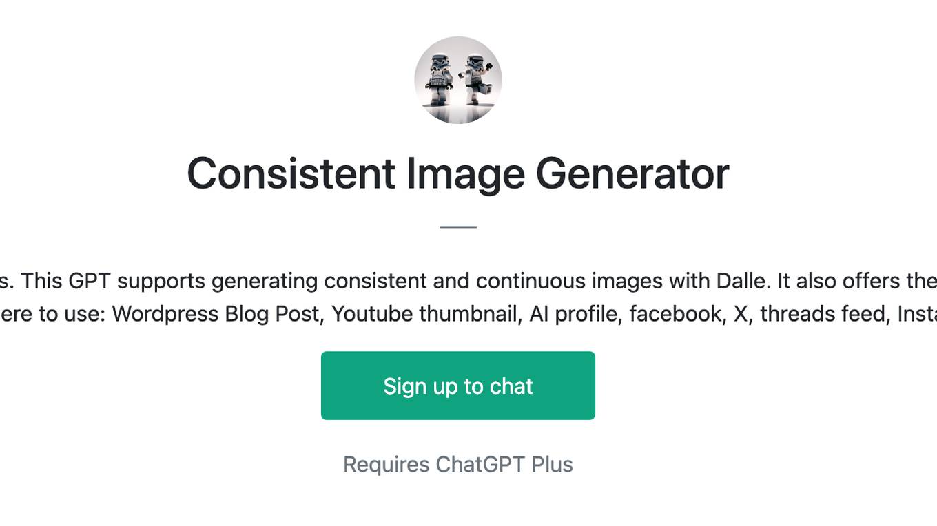 Consistent Image Generator Screenshot