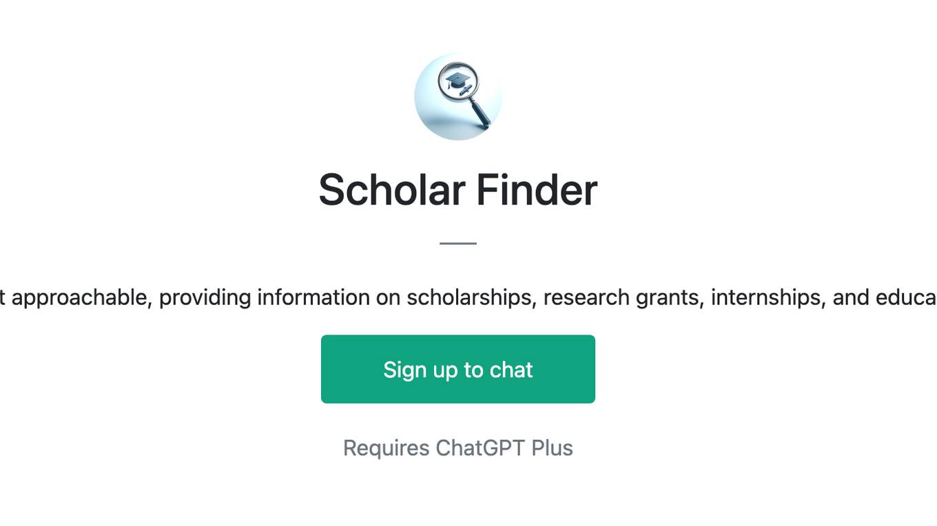 Scholar Finder Screenshot