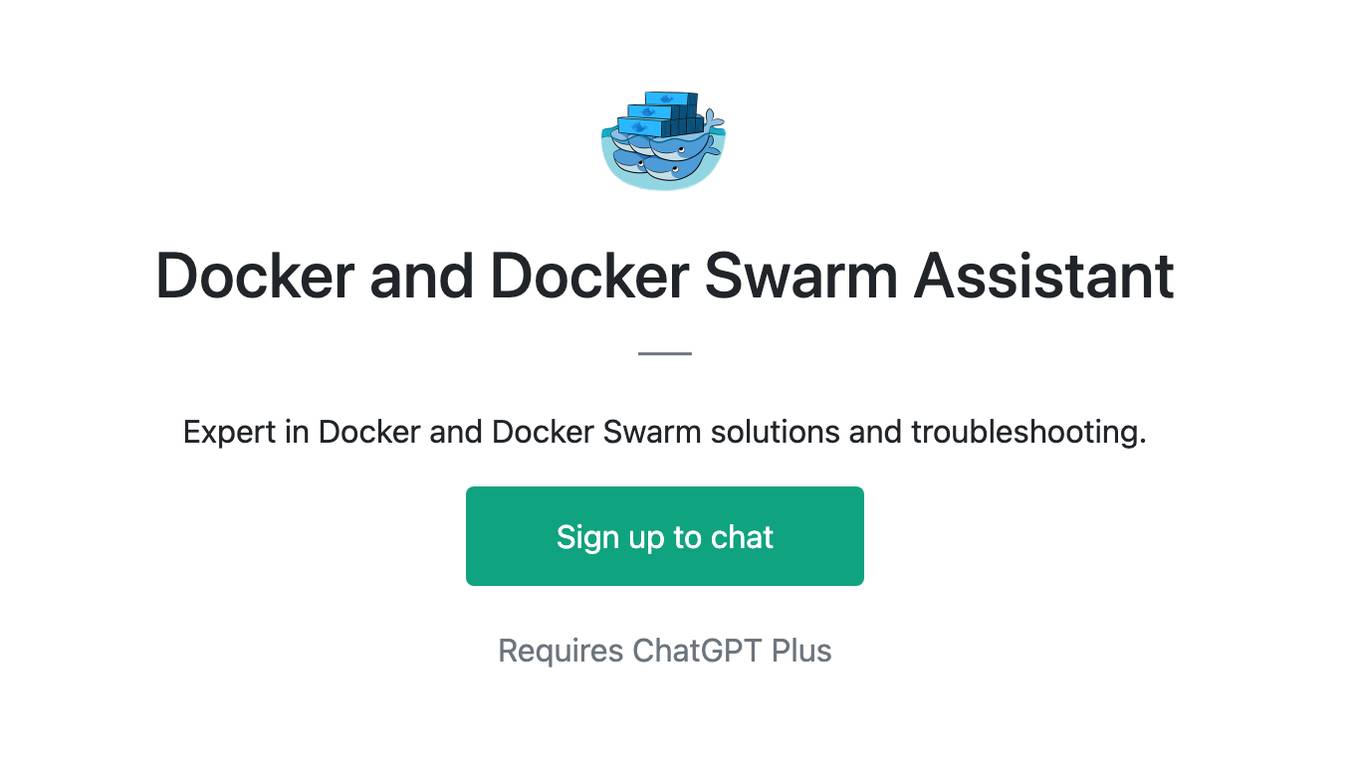 Docker and Docker Swarm Assistant Screenshot