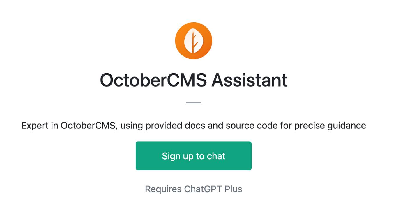 OctoberCMS Assistant Screenshot