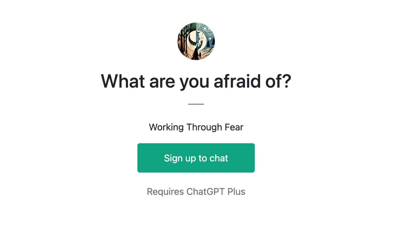 What are you afraid of? Screenshot