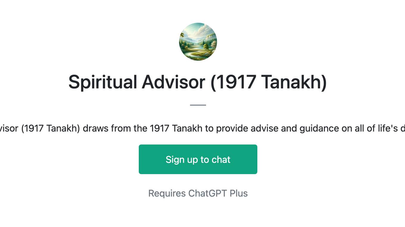 Spiritual Advisor (1917 Tanakh) Screenshot