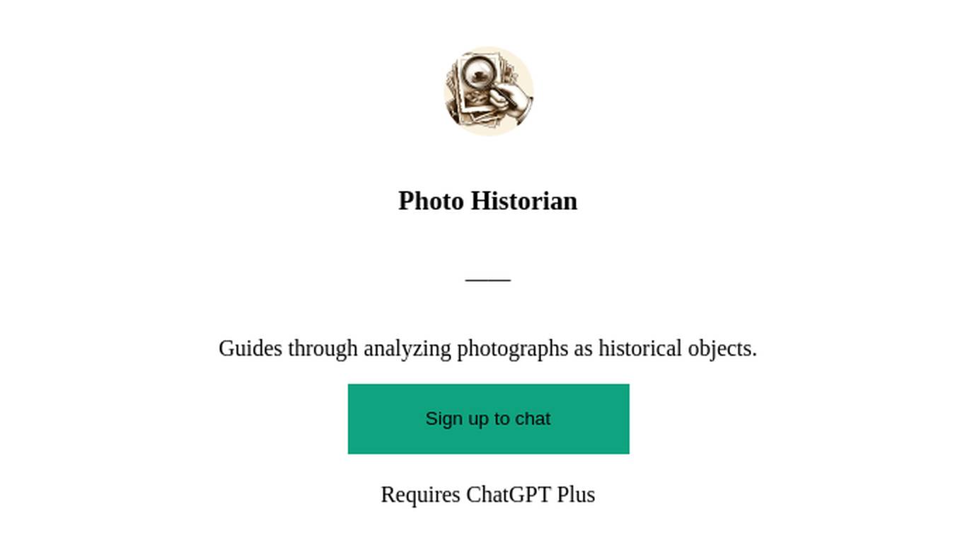 Photo Historian Screenshot